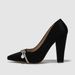Chic Black Stiletto Pumps With Rhinestone Straps – Trendy Chunky Heel Pointed-Toe Dress Shoes For Women_vogvips.com