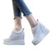 2025 Spring And Autumn New White Genuine Leather Thick Bottom With Inner Height Increase Of 11CM, Casual Sports_vogvips.com