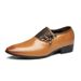 Men's Business Dress Shoes - Genuine PU Leather Formal Oxfords With Rubber Sole, Comfortable & Breathable For Office, Wedding & Casual Wear_vogvips.com
