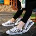 ShoeVault Men's Spring New Large Size Couple Trendy Youth Casual Sports Korean Style Graffiti Student Skate Shoes Women_vogvips.com