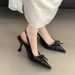 European American Style Pointed-toe Bow-tie Closed-toe Stiletto High-heeled Shoes With A Sophisticated And Fashionable_vogvips.com