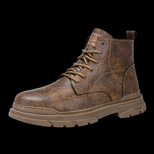 New Leather Spring Men's Shoes High-top Men's Heightening Tooling Martin Boots_vogvips.com
