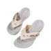New Plus Size Shoes, Spring Summer Heel Slippers, Women's Beach Sandals, Metal Buckle Wedge Heel, Fashionable And Casual_vogvips.com
