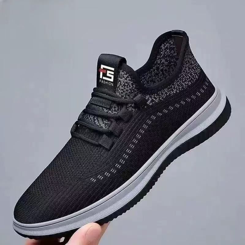Men's Casual Knit Shoes Spring Summer Breathable Sports Versatile Trendy Walking Elderly_vogvips.com