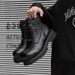 Fleece And Fleece Warm Men's Short Boots Retro Heightening Thick-soled Tooling Boots Martin Boots_vogvips.com