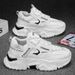 Summer New Breathable Mesh White And Versatile Men's Sports Casual Dad Trendy Shoes_vogvips.com