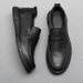 Genuine Casual Shoes, New Business Men's Shoes For Autumn 2025, Soft Soled Black Bean Leather Surface Loafers_vogvips.com