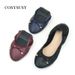 2026 New Model Soft Sole Eggroll Cross-Border Trade, Black Versatile Shallow Women's Flats With Bow, Comfortable Shoes_vogvips.com