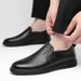 Euro Step 2025 New Middle-aged And Elderly First Layer Cowhide Slip-on Casual Leather For Men Business Formal Sole Soft Surface_vogvips.com