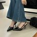 2026 Summer New Arrival: Unique Design Trendy Pointed-Toe Shallow Backless Stiletto High Heels Versatile Closed-Toe_vogvips.com