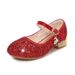 High Heels Versatile New Girls' Fashion Show Performance Host Children's Silver Crystal Princess Shoes_vogvips.com