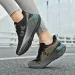 Women And Mens Black Chunky Mesh Dad Sneakers With Reflective Accents Daily Outft_vogvips.com