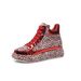 Women's Winter High-Top Rhinestone Platform Sneakers – Glamorous, Warm & Comfortable – Fashion Casual Shoes With Faux Fur Lining (Red, Sizes 35-40)_vogvips.com
