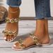 Hot-Selling Fashion Simple Outdoor Non-Slip Waterproof One-Strap Flat For Women Summer And_vogvips.com