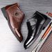 Winter Shoes Winter High-top Shoes Fleece-lined Men's Shoes Winter Warm Thickened Middle-aged Men's Cotton Shoes Genuine Leather Business Cotton Leath_vogvips.com