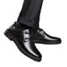 Euro Step Autumn Men's Casual Lace-up Comfortable Work Trendy British Style Business Leather Shoes_vogvips.com