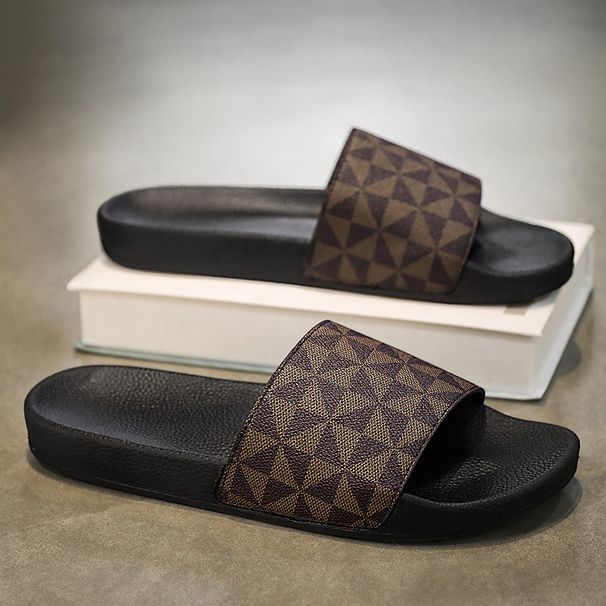 Summer Slip-on For Wear, Non-slip Home Slippers, Casual Soft-soled Fashionable Beach Outdoor Trendy Men's Sandals_vogvips.com