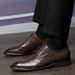 Men's Brogue Leather British Business Formal Fashion Height Increasing Korean Style Trendy Casual Shoes_vogvips.com