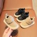 Kids' Fleece-Lined Winter Boots – Soft Sole, Non-Slip, Neutral Colors (Khaki/Black), Sizes 15-25 (11.5-16cm Insole)_vogvips.com