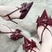 In Stock 26H7 Bow-tie Closed-toe Sandals For Women, 2026 New Model, Pointed Toe, Cross-strap High Heels, Thin Heel,_vogvips.com