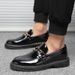 Summer Casual Leather Shoes For Men, Breathable And Lazy, One Foot Wearing Bean Korean Version Versatile Men's Shoes,_vogvips.com