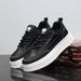 Men's Spring Summer Breathable Casual Sporty Platform Sneakers Height Increasing Thick Sole White Trendy D29_vogvips.com