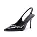 2025 Spring New Fairy French Style Elegant Single Shoes Black Patent Leather Closed Sandals Women High Heels Thin Heel_vogvips.com