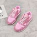 2025 New Autumn Sports And Leisure With Sequined Sponge Heels, Breathable Rhinestone Thick Sole, Student Size Women's_vogvips.com