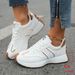 New Large-size Women's Cross-border Sales, Breathable Leather Sneakers, Korean-style Thick-soled Casual Soft-soled_vogvips.com