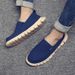 Suitable For All Seasons Old Beijing Cloth Shoes For Middle-aged And Elderly Men, Simple No-tie Casual Soft Sole Stitched Lazy Loafers_vogvips.com