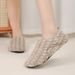 Women's Shoes Velcro Cotton Winter Slip-On House Slippers Fleece Lining, Anti-Slip Rubber Sole, Soft Velvet Upper, Comfortable Warm Indoor/Outdoor Use_vogvips.com