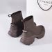 Sweet Cool Sports Style Super Comfortable ~ Autumn Winter New Slip-On Thick-Soled Short For Women Slim Elastic Sock_vogvips.com