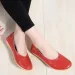 Womens Yellow Leather Flat Shoes Comfortable Slip On Loafers For All Day Standing_vogvips.com