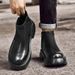 Martin Boots Men's Boots Leather Shoes Men's Black Medium-top Wind Tooling Boots Thick-soled Men's Casual Leather Boots_vogvips.com