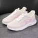 Women's Lace-Up Casual Sports Shoes Thick Sole Height-Increasing Outdoor Chunky Sneaker Vacation Breathable Student Shoes, Flat-Bottomed Walking Shoes_vogvips.com