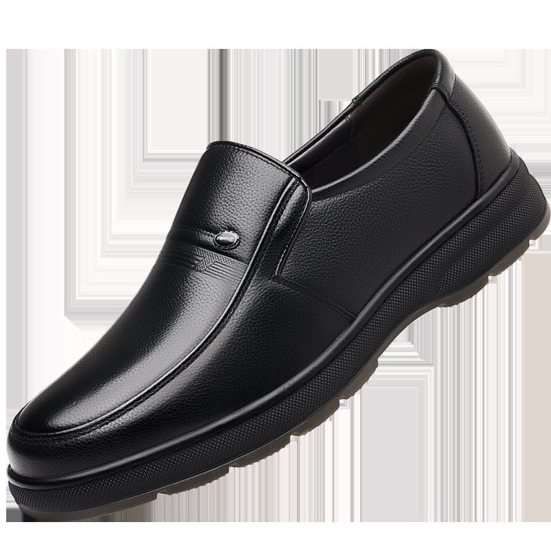 Four-season British-style Business Formal Leather Shoes, Trendy And Versatile Hollow-out Men's Shoes With Plush Lining_vogvips.com