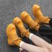 High-top Leather Shoes Martin Boots Men's Shoes Thick-soled Inner Height-increasing Casual Big-head Leather Boots_vogvips.com