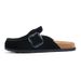 Smile Popcorn Genuine Suede Clogs For Women Cork Footbed Leather Mules Slip On With Comfort Memory Foam And Adjustable_vogvips.com