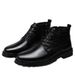 Warm Martin Boots Sewn Thread Shoes Men's Medium Top Cotton Warm Top Snow Boots_vogvips.com