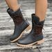 2025 Fashion Women's Low Heel Ankle Boots | Studded Riding Boots With Back Zipper | Wide Size Available | Winter Casual & Chic Footwear_vogvips.com