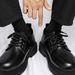 European Warm Series Autumn Winter Suit Leather Men Waterproof Casual Student Height Increasing Soft Sole Black Big Toe Shoes British Style_vogvips.com
