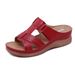 New 2025 Women's Car Line Mom Shoes Large Sandals Slope Heel Slippers_vogvips.com