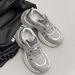 Little Genuine Paris Monster Leather Mesh Dad For Women Autumn New European Fashion Versatile Trendy Casual Shoes_vogvips.com