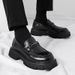 Glide Thick-Soled Height-Increasing British Style Big-Toe Business Loafers Spring And Autumn New Trendy Men's Casual Leather_vogvips.com