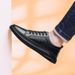 Men's Shoes First Layer Men's Board Shoes Low-top Lace-up Student Casual Shoes Men's Small Size Shoes_vogvips.com