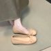 MUKEKe 4cm Height Increasing Red Bowknot French Style Women's Single 2025 Spring New Loafers Granny Shoes_vogvips.com