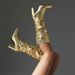 Elegant plus Size over the Knee Boots Autumn Pleated Chunky Heel Pointed Toe High Heeled Fashion Women's Cowboy Boots_vogvips.com