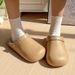 Thick-soled Cotton Slippers For Women, Autumn And Winter, Waterproof, Warm, Non-slip, Plush-lined, -style, Suitable For Home Use And Outdoor Wear For Men_vogvips.com