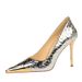 High-heeled stiletto metal pointed crack women's party heels_vogvips.com