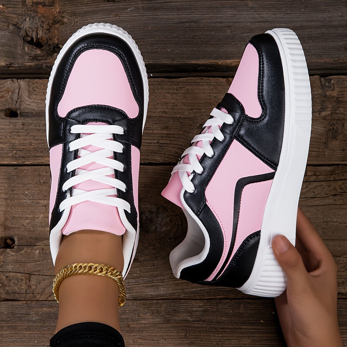 Fashionable Women's Sneaker, Light Casual, With Stripes, Lace-up Low Top, Eva Outsole And Cloth Insole_vogvips.com